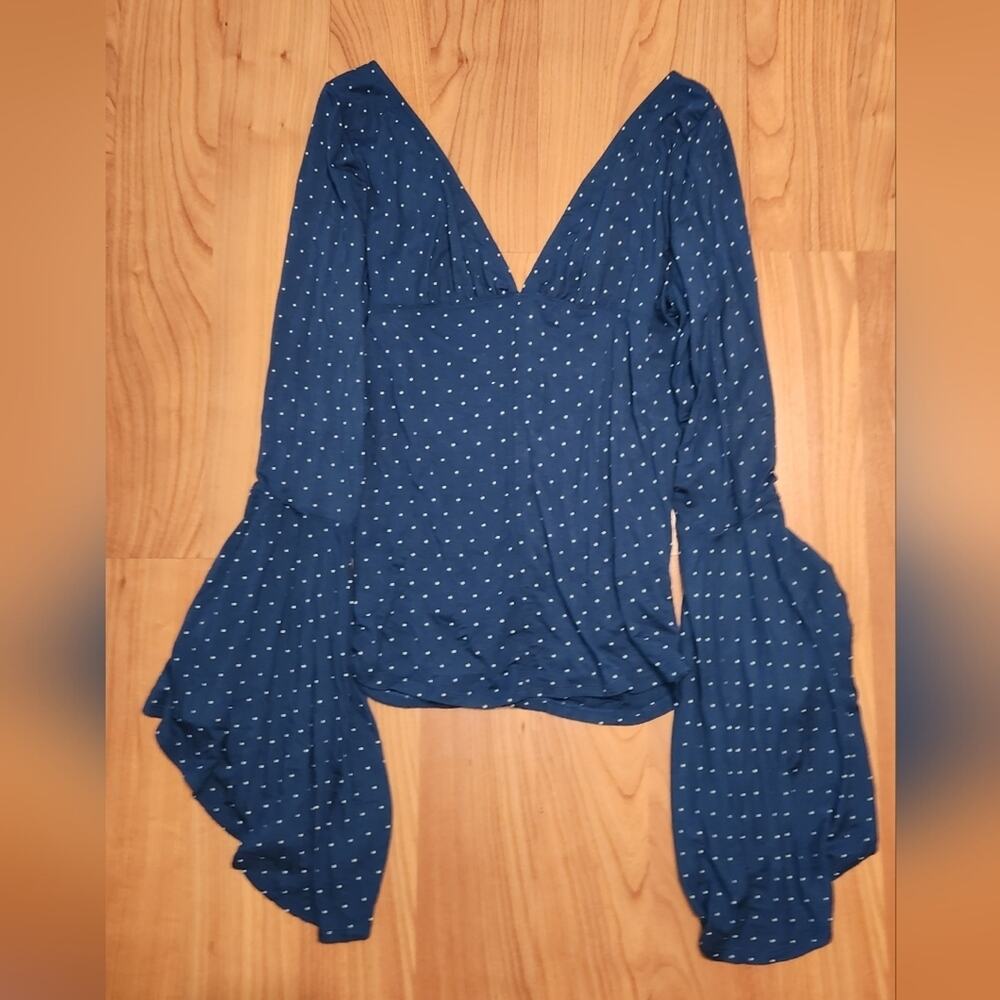 We The Free Polka Dot Bell Sleeve || Large EUC - Picture 4 of 11